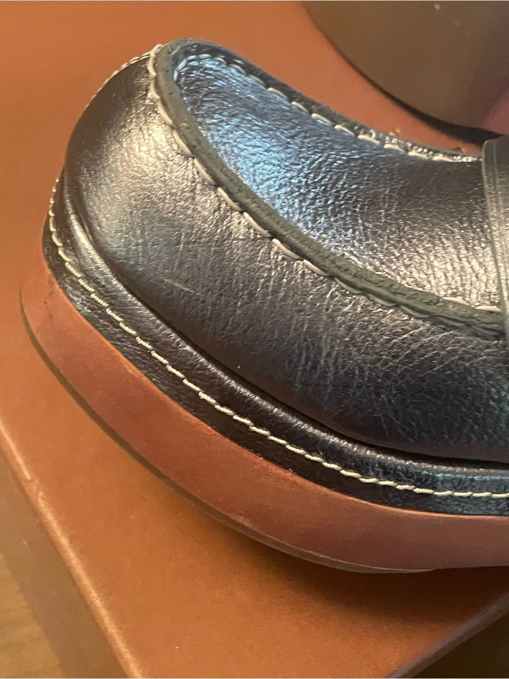 Coach 2016 collection Adrienne Metallic Tambled Gunmetal Leather Platform Clogs